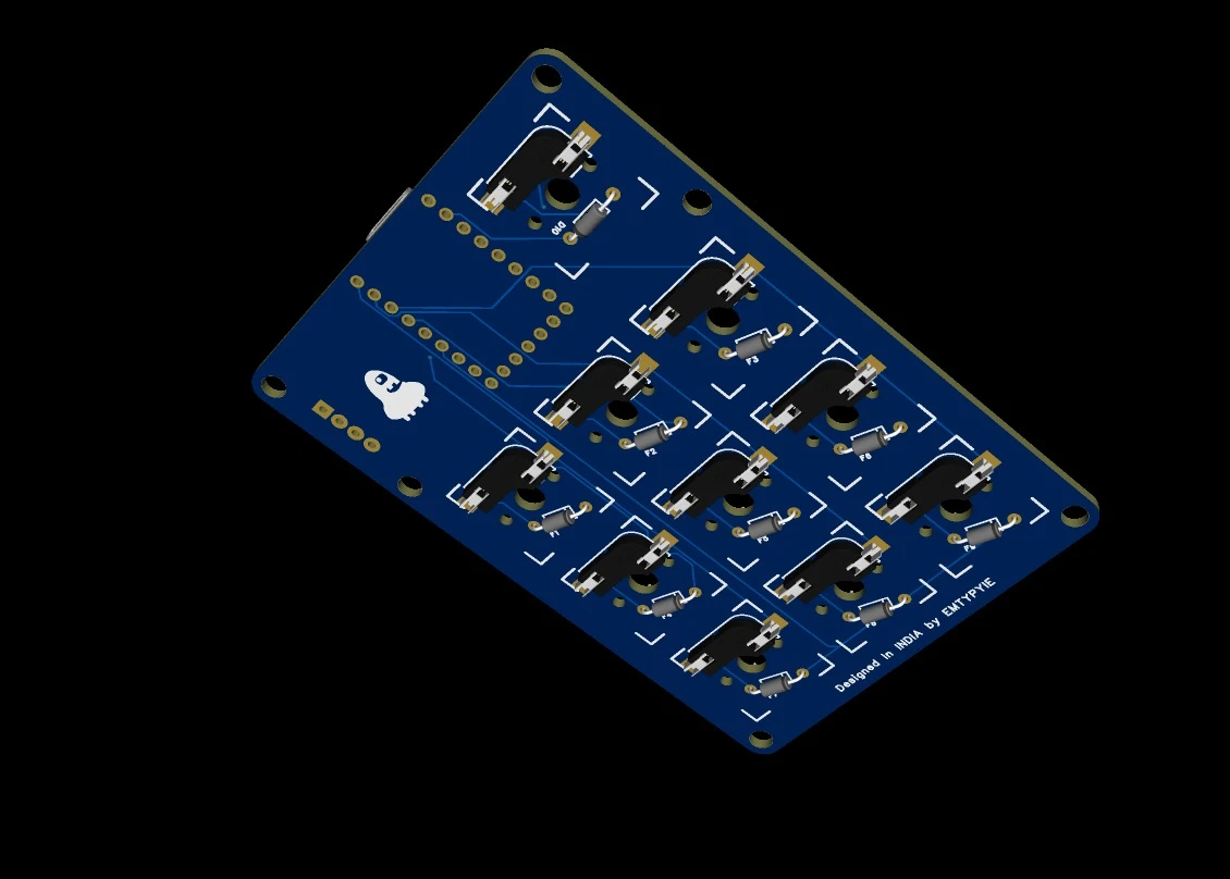 Final 3D render of the Kohlrausch PCB